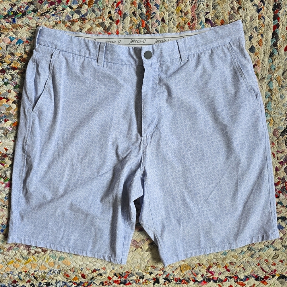 johnnie-O Hayes PREP-Formance Woven Shorts, 35, Seal